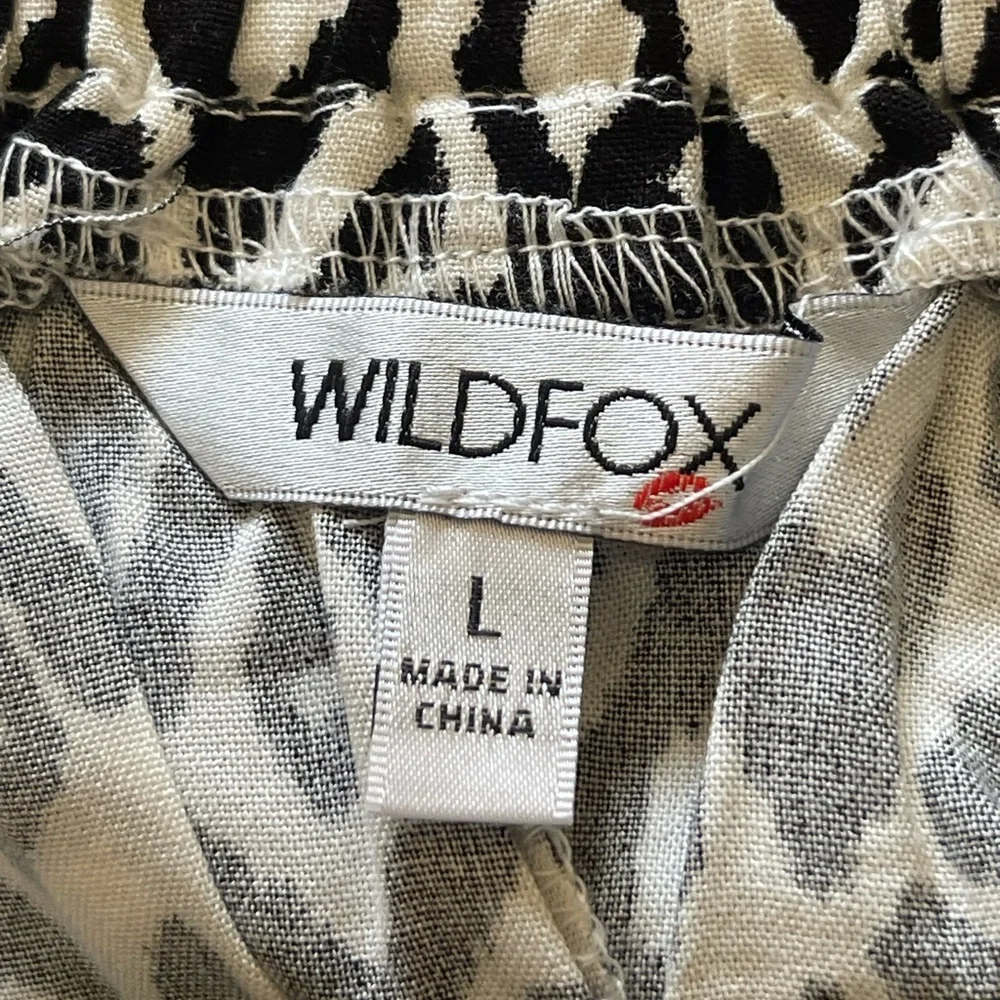 Wildfox Wildfox Geometric Print Black & White Pull On Shorts Size Large